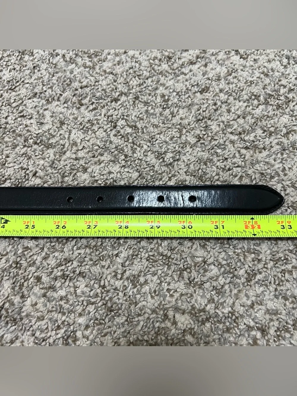 Fossil Women’s Black Leather Belt with Rope Buckle Size Small